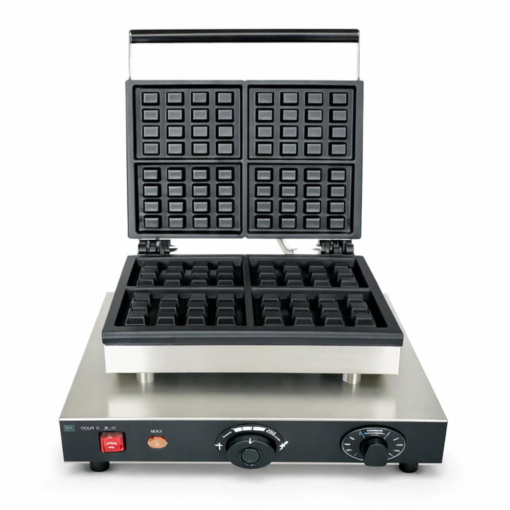Hurakan, Waffle Maker, 4 Belgian waffles, 1.6 kW