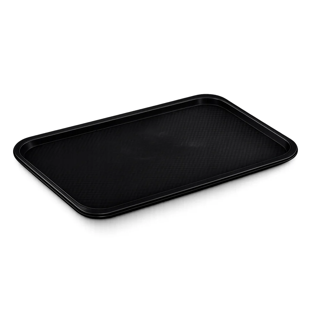 Wundermaxx Fast Food Tray, Rectangular, Black Color