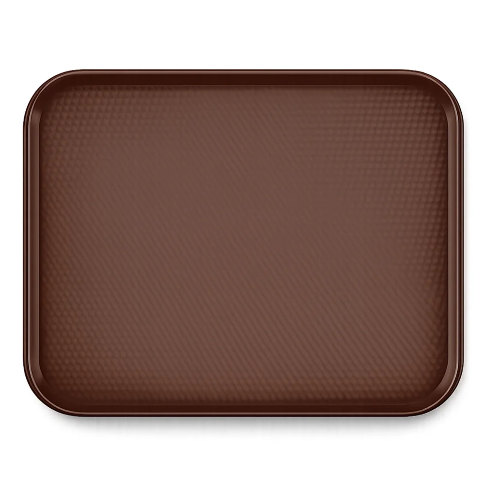 Wundermaxx Fast Food Tray, Rectangular, Plastic, Brown Color