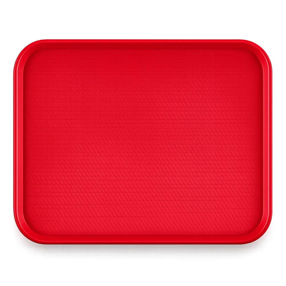 Wundermaxx Fast Food Tray, Rectangular, Plastic, Red Color