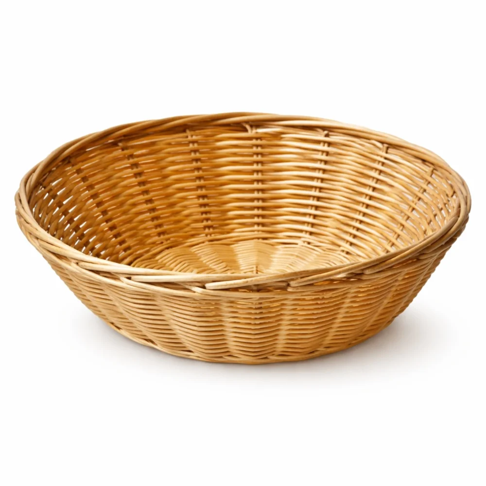 Tablecraft Polypropylene Round Serving Basket  8.5" x 8.5" x 2.25"