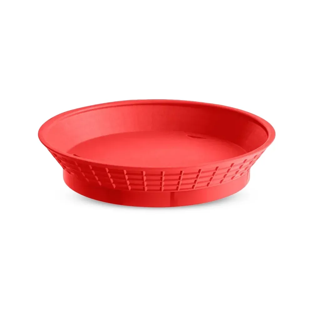 Tablecraft, Dinner Platter, Plastic, Round, Red, 27 cm Diameter