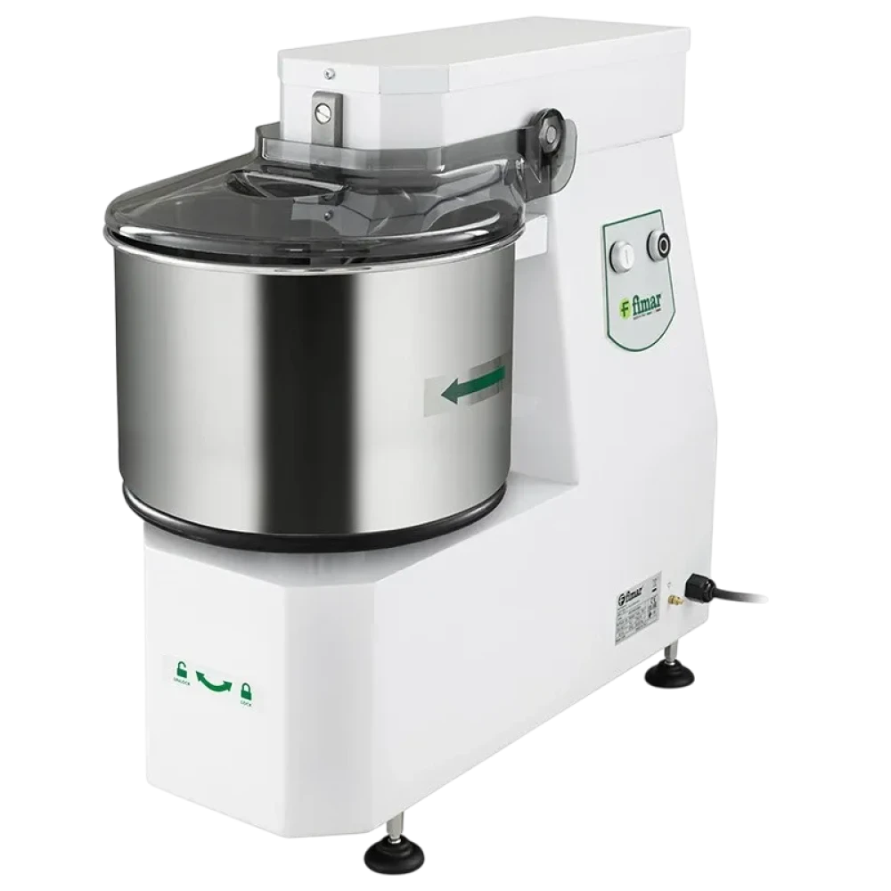 Fimar Spiral Kneader, 13 kg/h Productivity, 3.5 kg Dough Capacity, 16 L Bowl, 0.75 kW, 63.2 × 32 × 93.2 cm (L x W x H)