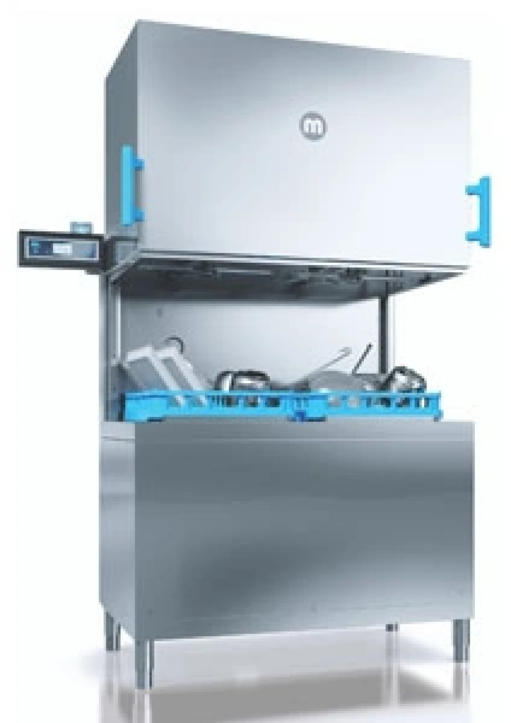 Meiko Commercial Hood Type Dishwasher 120 Baskets/hr Double Basket 20.1 kW Stainless Steel, 1180 × 750 × 1570 mm (L x W x H)