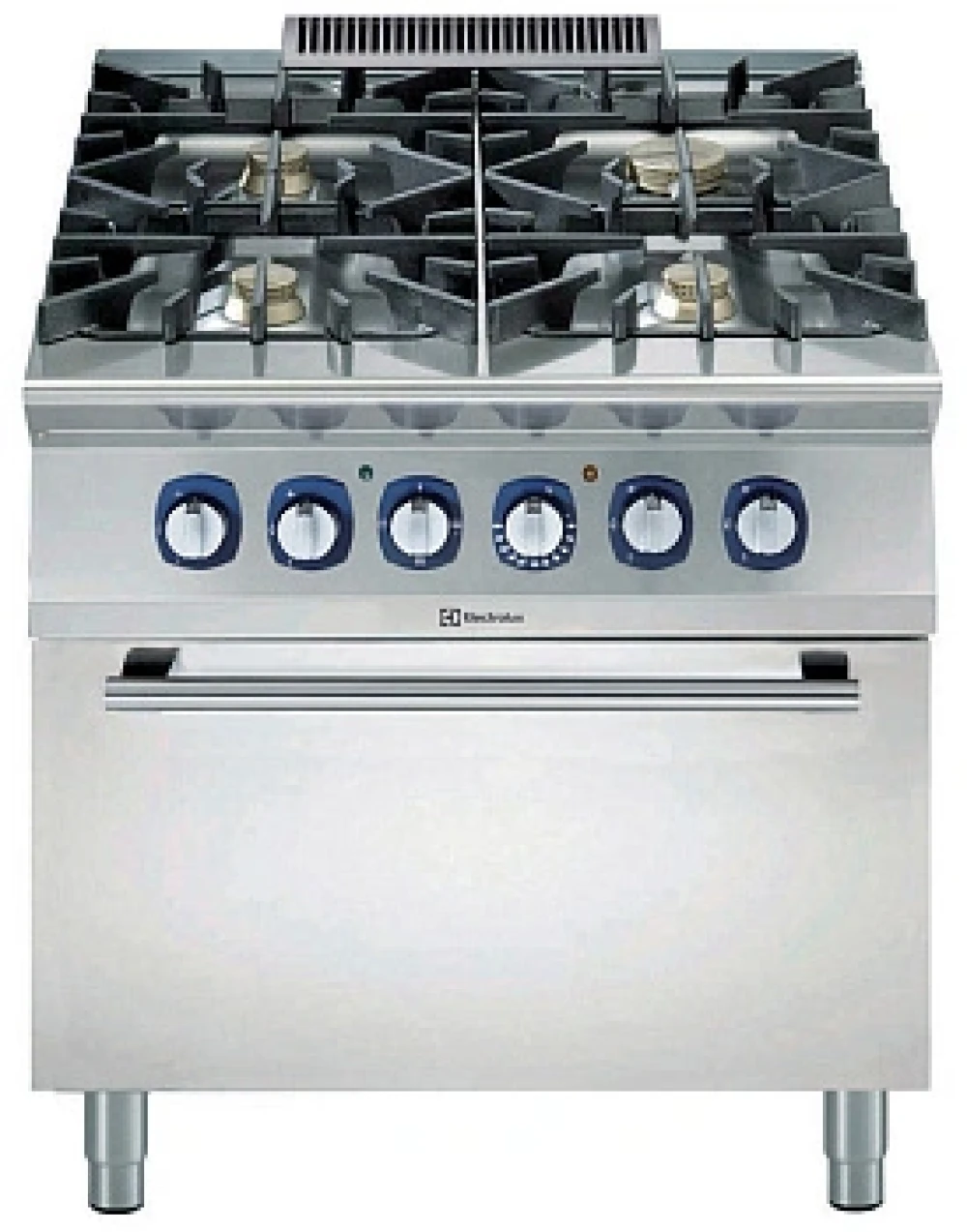 Electrolux Professional 900XP 4 Burner Gas Range with Electric Oven 28 kW 380–400 V 3 Phase Stainless Steel 80 × 93 × 85 cm (W x D x H)