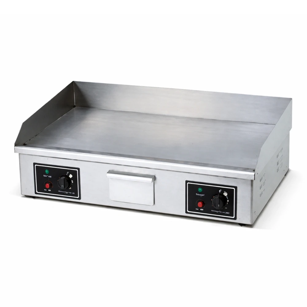 Electric Griddle Countertop Flat Plate Knob Control Stainless Steel Cooking Surface 73 × 50 × 23 cm (L × W × H)