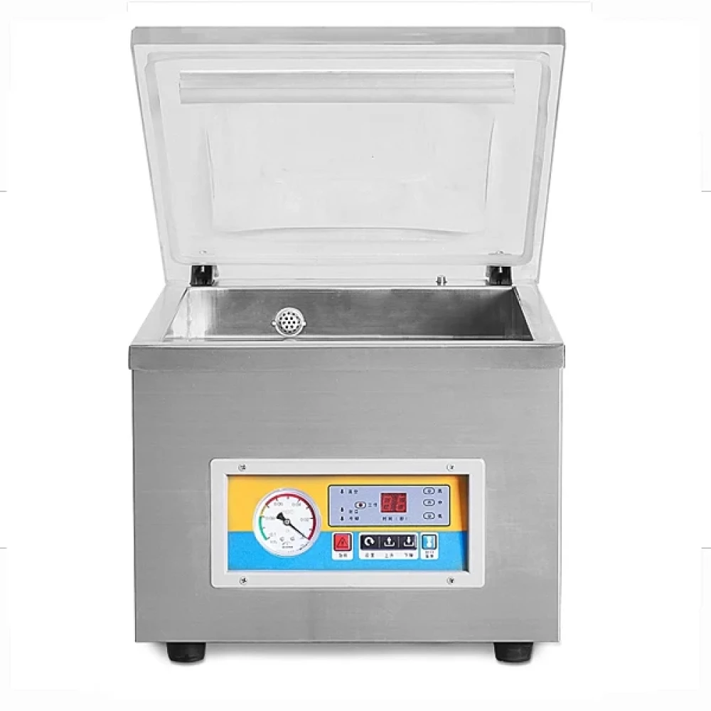Single Chamber Vacuum Packing Machine, Table Top, 0.37 kW, 20 m³/h Pumping Speed, 300 × 8 mm Sealing Size, 59 × 44.5 × 44 cm (L × W × H)
