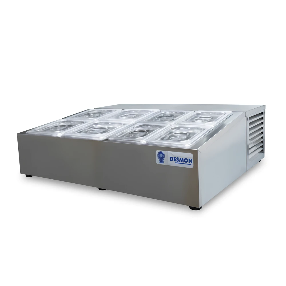 Desmon, Refrigerated Bain Marie, GN1/6, 8 Containers, 140 W, 1–4 °C