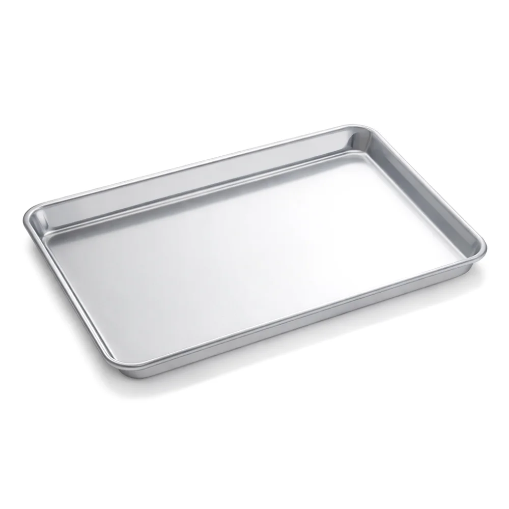 Aluminum Tray Rectangle 60 × 40 × 5 cm 1 mm Thickness Silver Finish