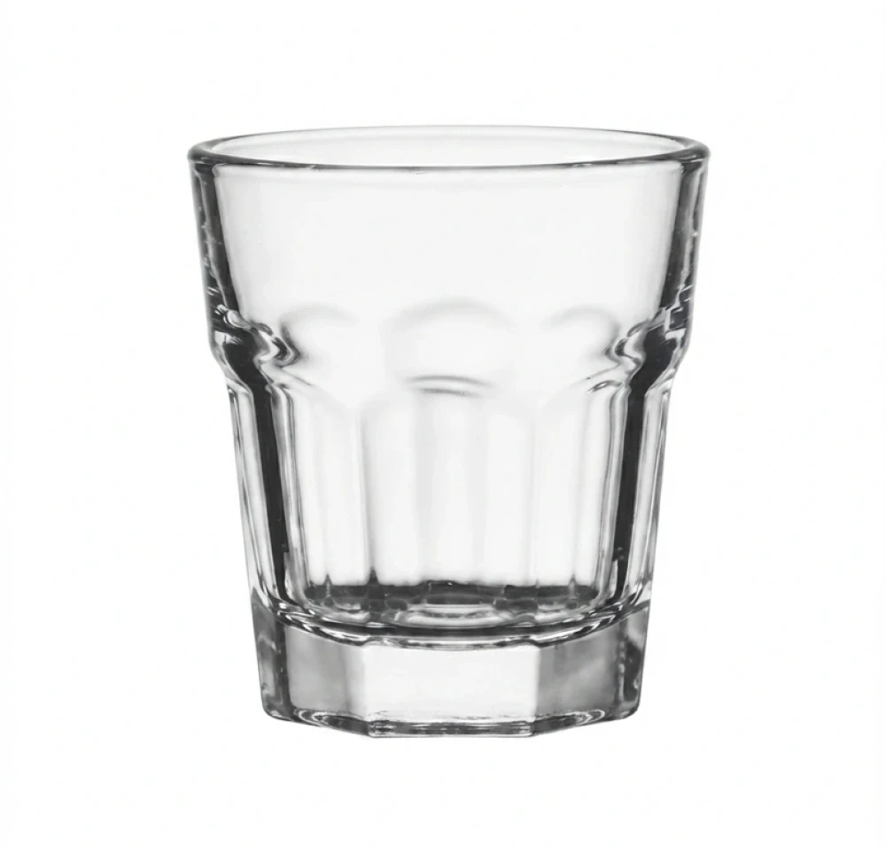 Octagon Glass Drinking Cup, 248 ml, Clear