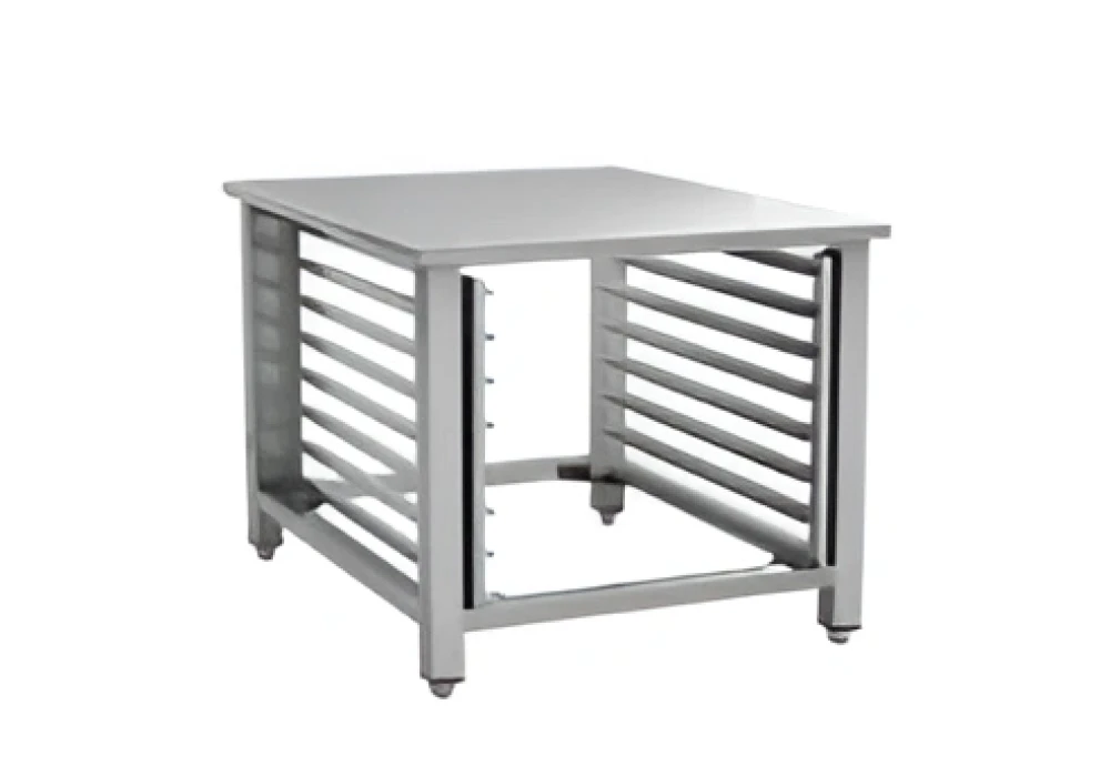 Combi Oven Stand with Tray Holder, Open Base, AISI 304 Stainless Steel , Silver