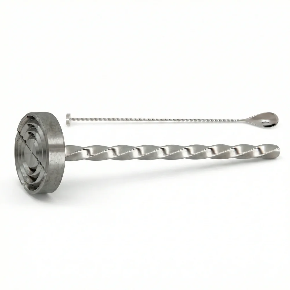Wundermaxx Muddler with Bar Spoon Silver 30cm