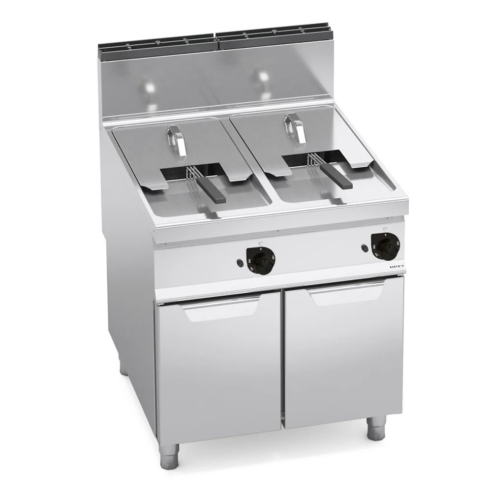 Bertos, Fryer with Cabinet, 18+18 L, 2 Baskets, Gas, 28 kW