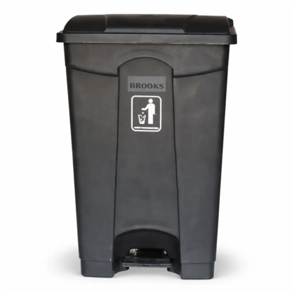 Brooks, Waste Bin With Pedal, 87 Litre Capacity, Grey