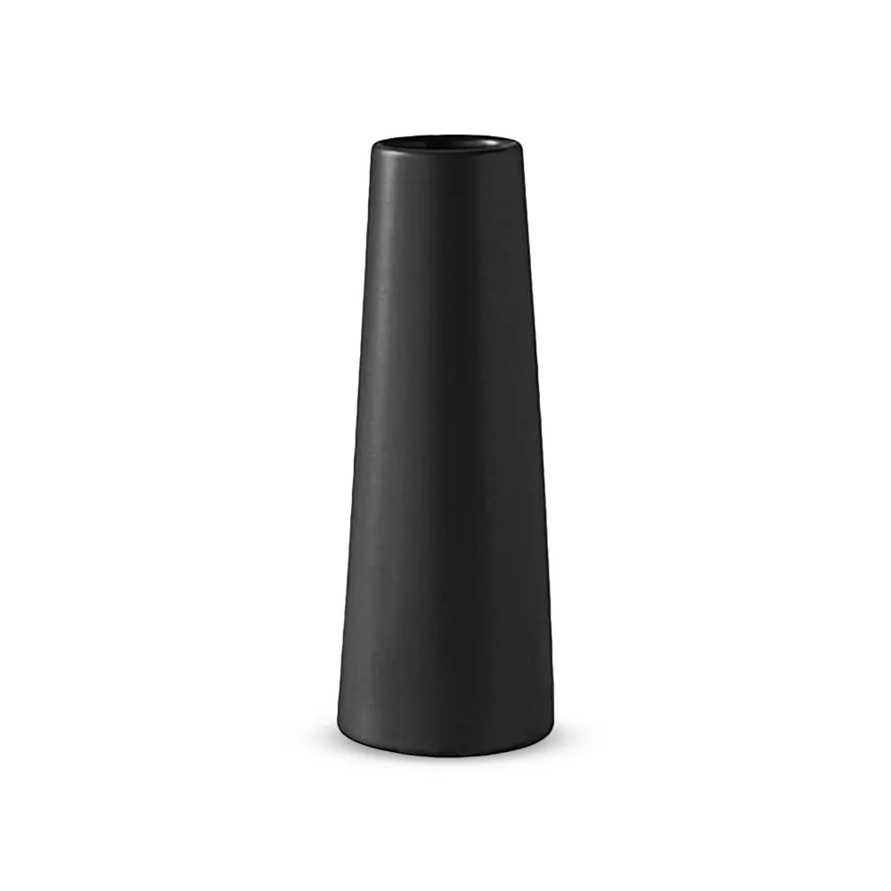 American Metalcraft, Bud Vase, Ceramic, Black, 10 cm Height