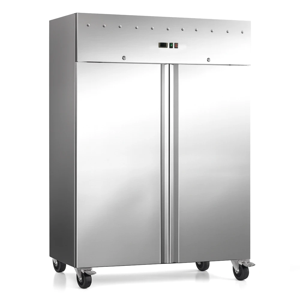 Upright Freezer 1476L Capacity Electric Digital Control Ventilated Cooling Stainless Steel 148 × 83 × 201 cm (L × W × H)