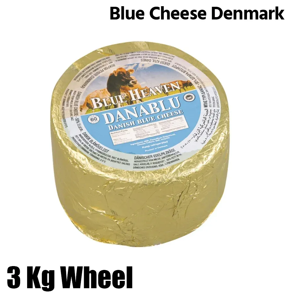 Blue Heaven Danish Blue Cheese, Denmark, 3Kg Wheel - For Hotel, Restaurant & Catering Use