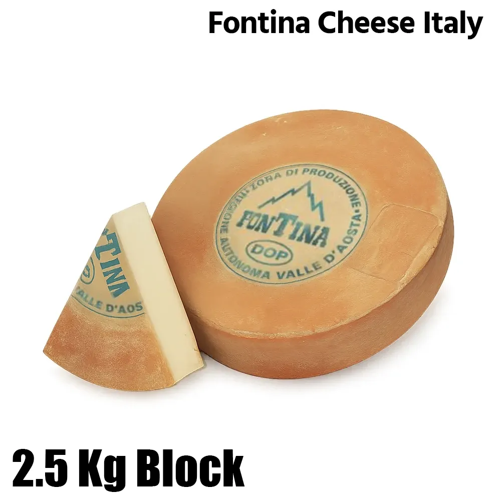 Vivaldi Fontina Cheese, Italy, 2.5Kg Block - For Hotel, Restaurant & Catering Use