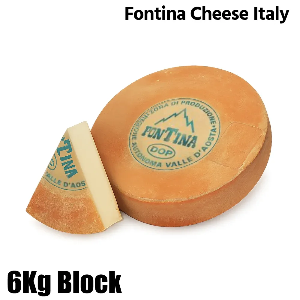 Europe's Finest Fontina Cheese, Italy, 6Kg Block - For Hotel, Restaurant & Catering Use