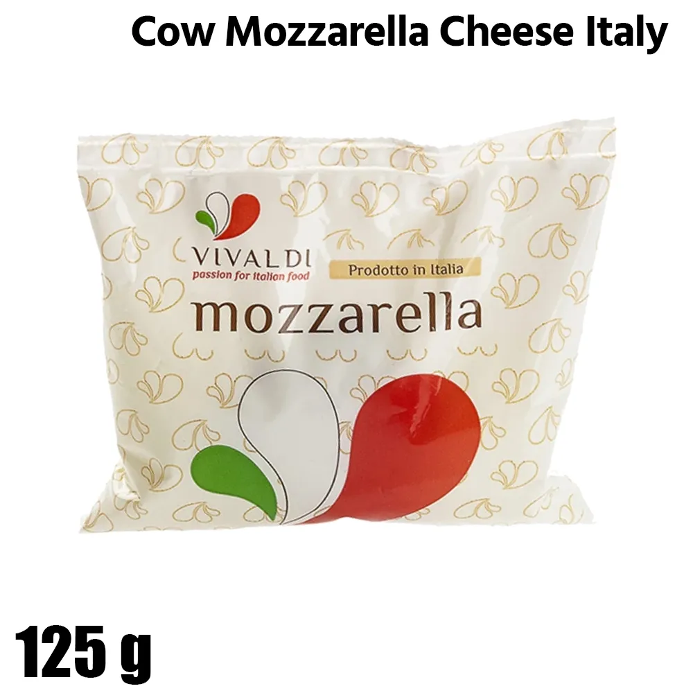 Vivaldi Cow Mozzarella Cheese, Italy, 125gm Pack - For Hotel, Restaurant & Catering Use