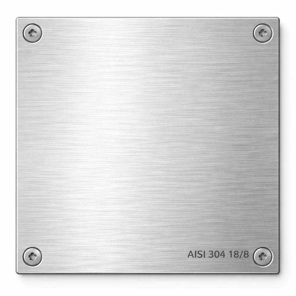 Valve Cover Square AISI 304 Stainless Steel Brushed Finish 20 × 20 cm (L × W)