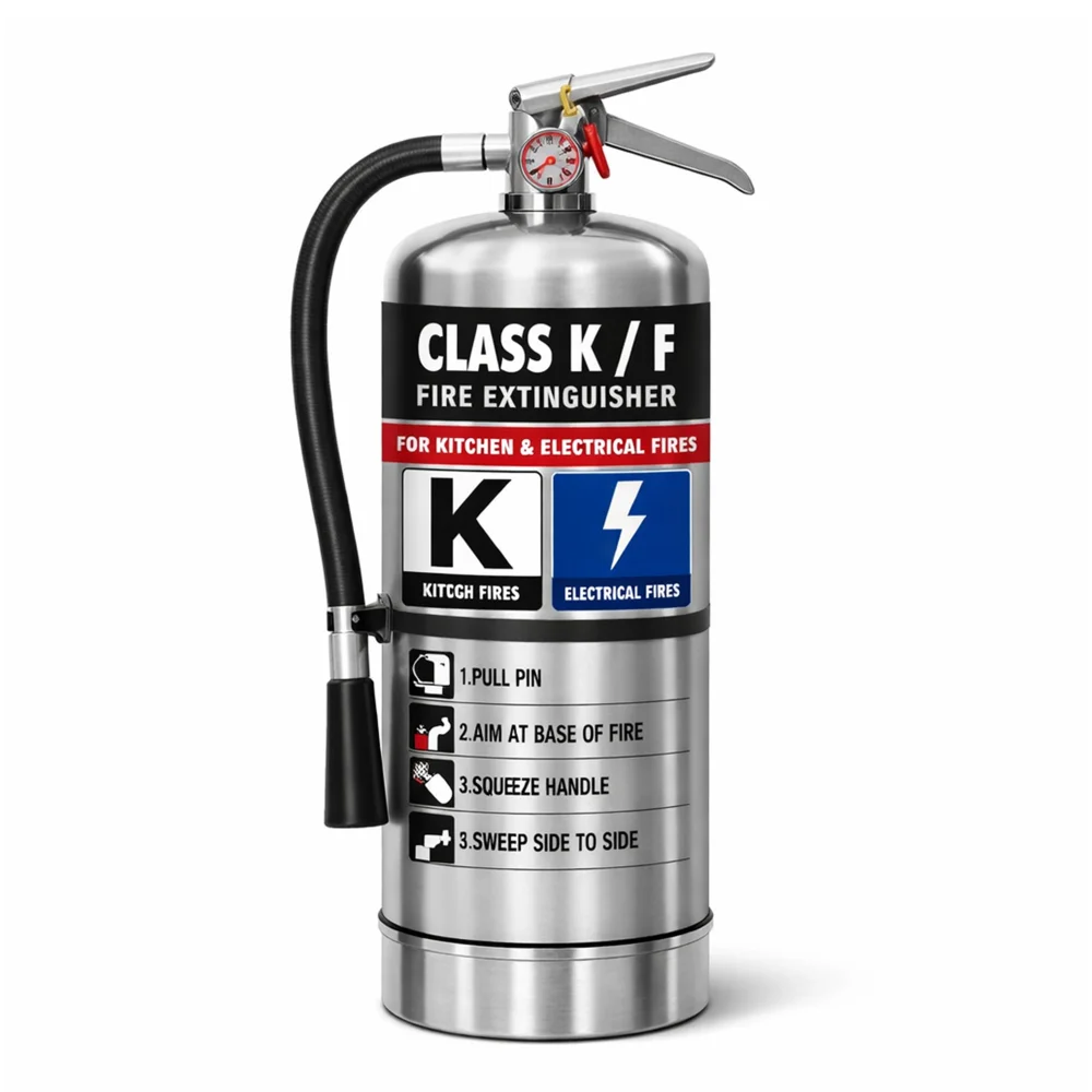 Class K/F Fire Extinguisher Wet Chemical for Cooking Oil & Fat Fires Commercial Fire Safety