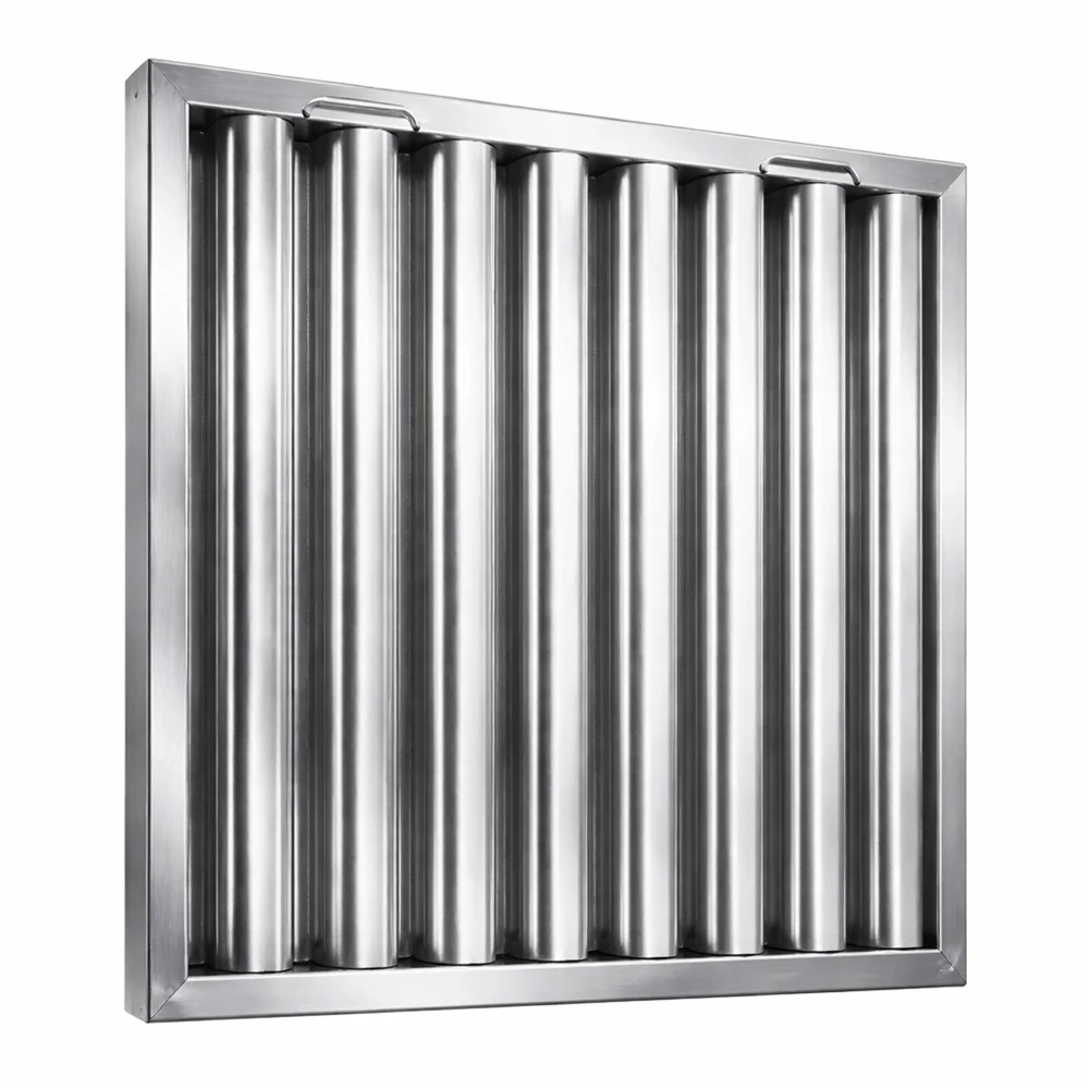 Baffle Filter AISI 304 Stainless Steel Brushed Finish 50 × 50 × 4 cm (L × W × H)