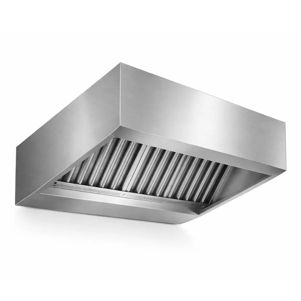 Condensate Hood Wall Mounted AISI 304 Stainless Steel Brushed Finish Rectangular 100 × 100 × 50 cm (L × W × H)