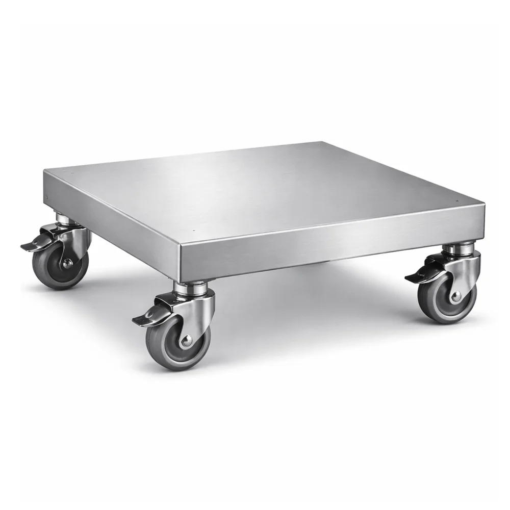 Stand for Planetary Mixer AISI 304 Stainless Steel Brushed Finish 4 Wheels (2 With Brake) 3 Inch Castors 60 × 50 × 18.5 cm (L × W × H)