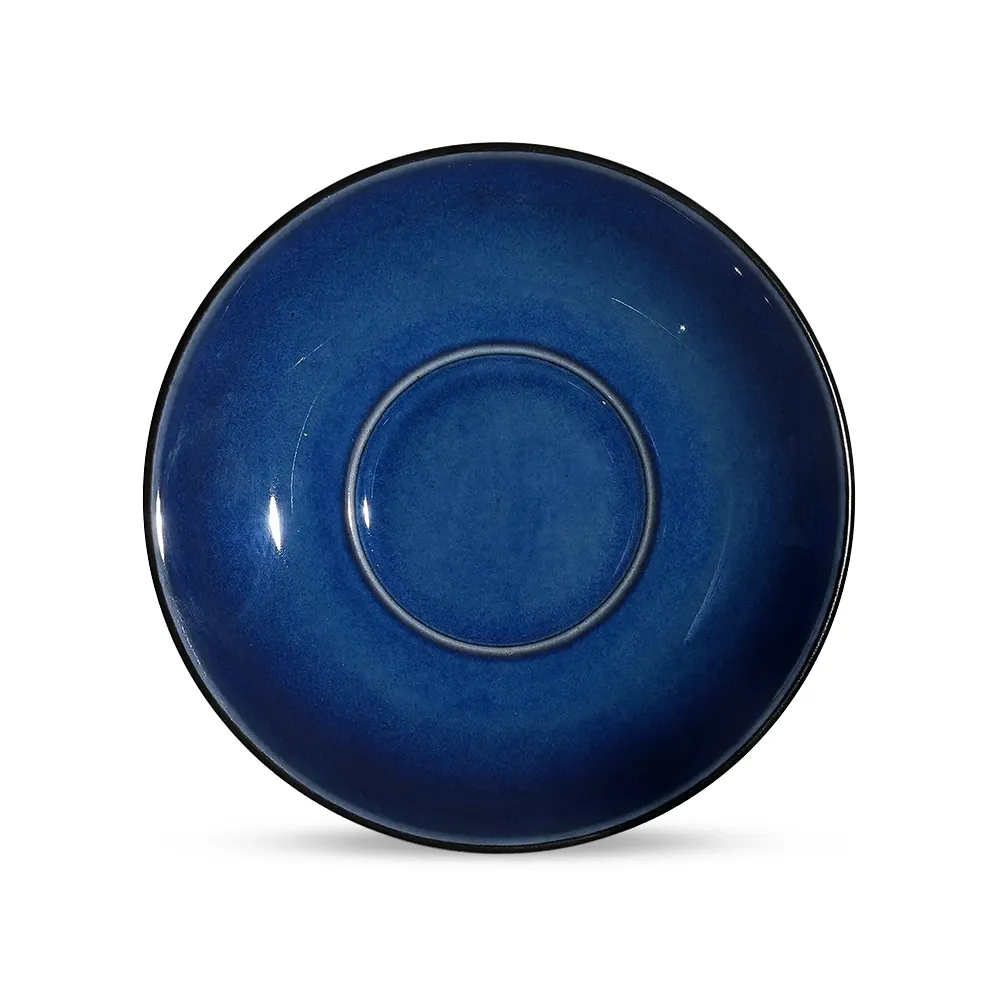 Don Bellini, Porcelain Saucer, Black, 15 cm Diameter