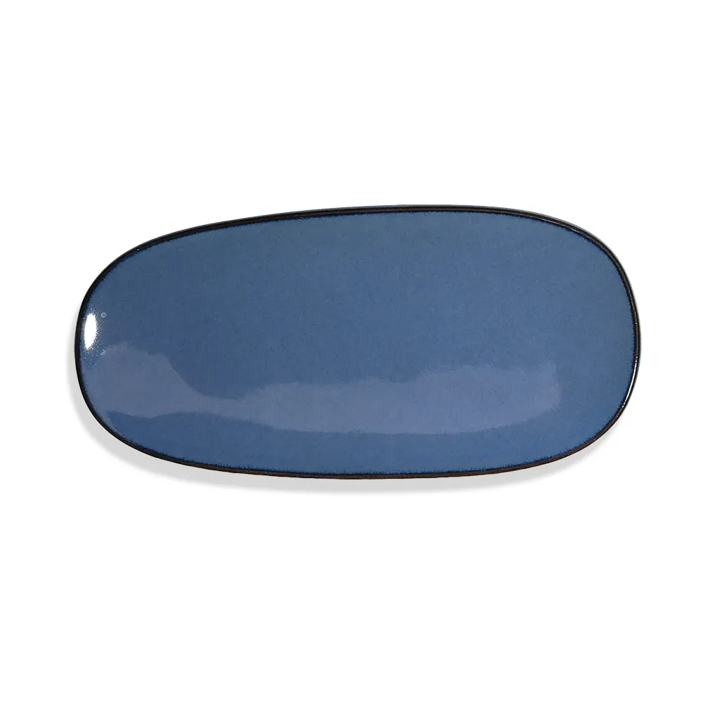 Don Bellini, Porcelain Platter, 28 cm Length, Blue