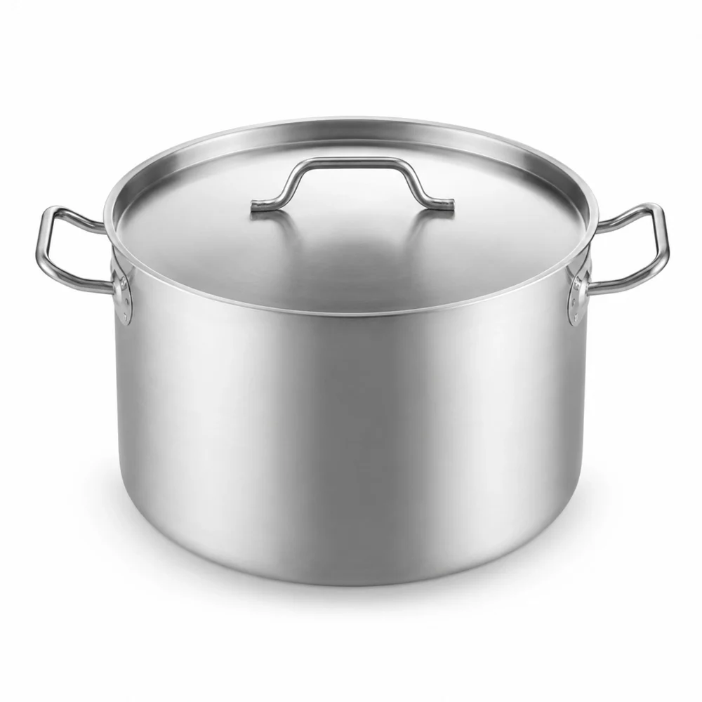 Deep Saucepan D14cm x H8.5cm - 1.3L with Lid Double Ears Stainless Steel