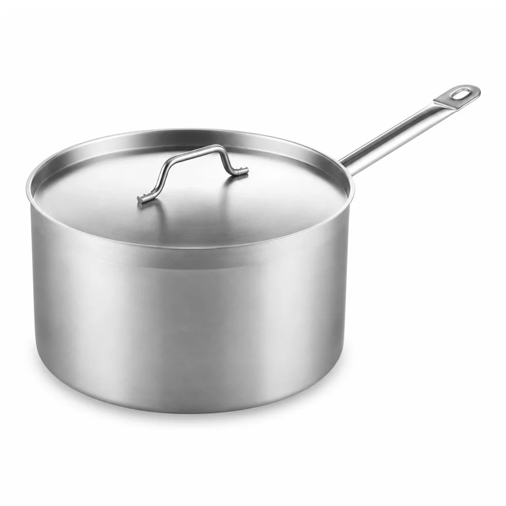 Deep Saucepan D18cm x H11cm - 2.8L with Lid Stainless Steel