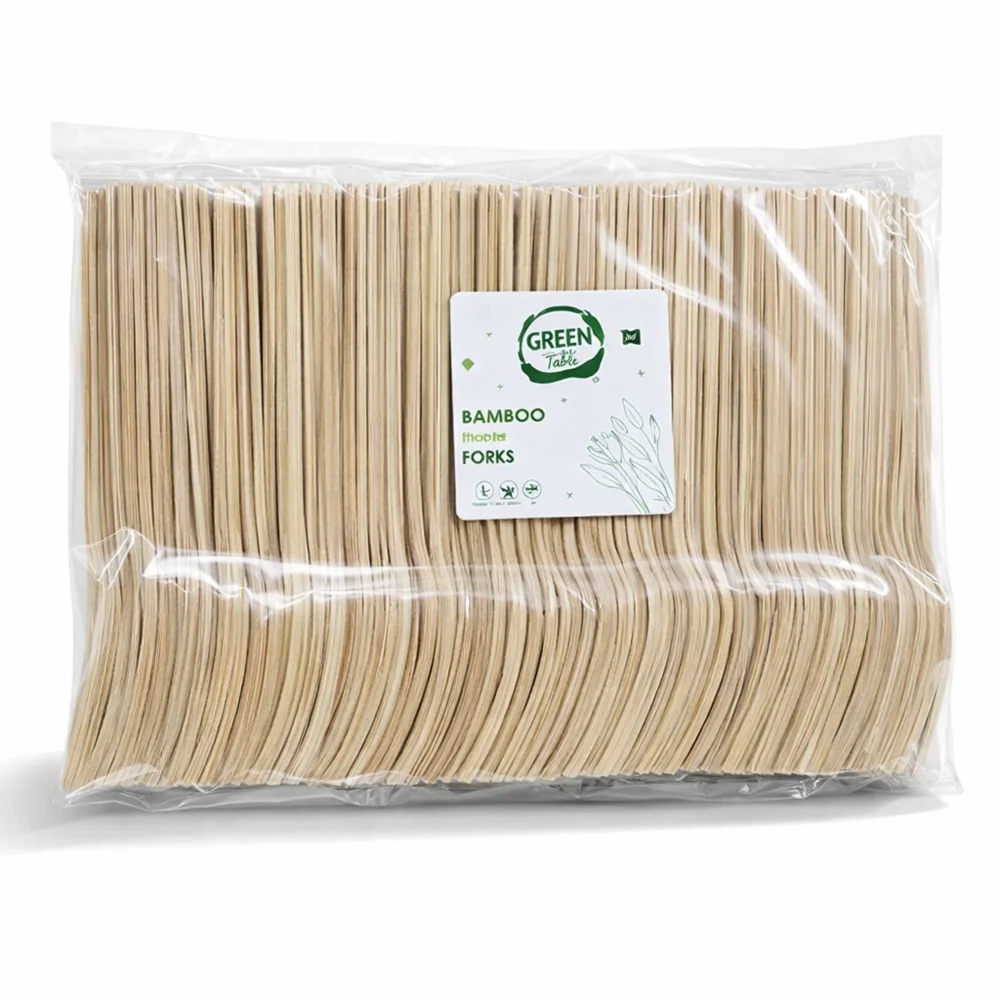 Free Plastik Disposable Table Fork 17 cm Bamboo Pack of 1000 pcs  Pcs