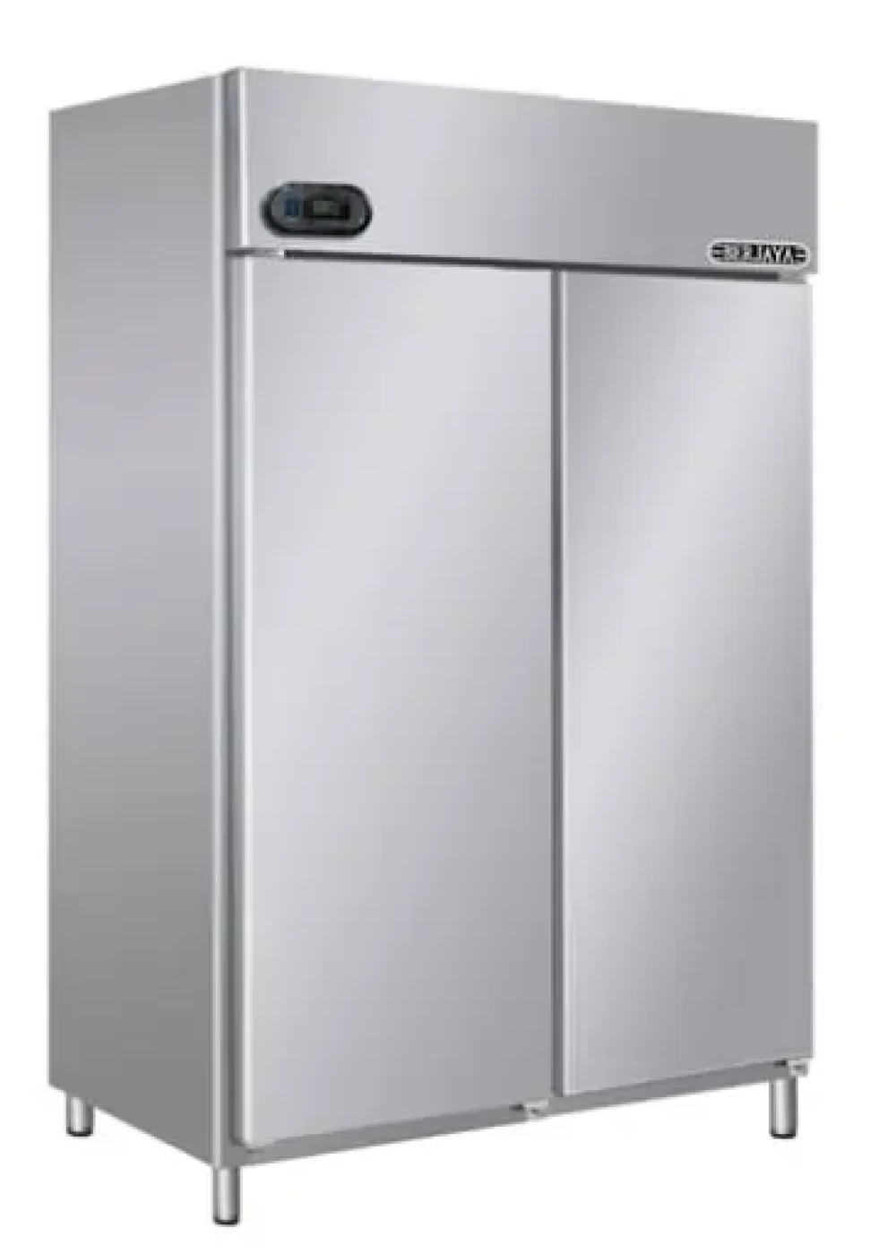 Berjaya 2 Door Upright Chiller, R290 Refrigerant, 1029-1042 L, Solid Z Handle, Blower System, 130 × 77 × 206 mm (L x W x H)