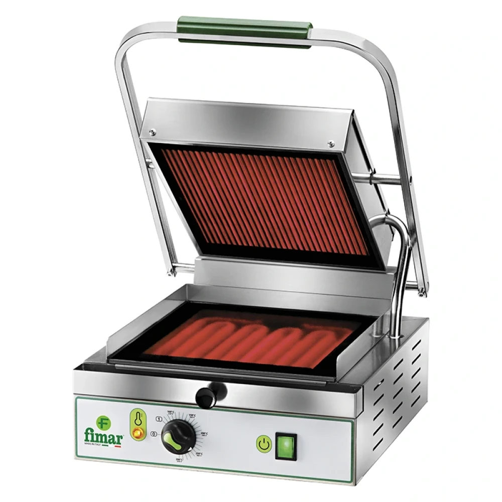 Fimar Glass Ceramic Electric Grill Plate with Smooth Grooved 1.7kW 34 x 45 x 19 cm (L x W x H)