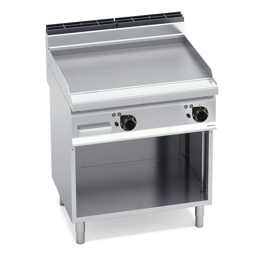 Bertos, Fry Top with Cabinet, Flat Plate, Electric, 9.6 kW