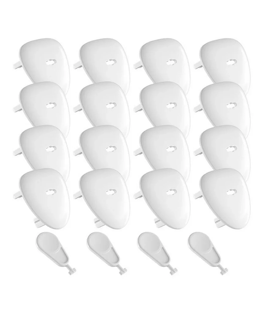 Nurtur UK Type Child Safety Socket Covers, Durable Fire-Resistant ABS, Easy Installation, 3 Months+, Pack of 6, White 4.5 × 2.5 × 4.5 cm (L x W x H)