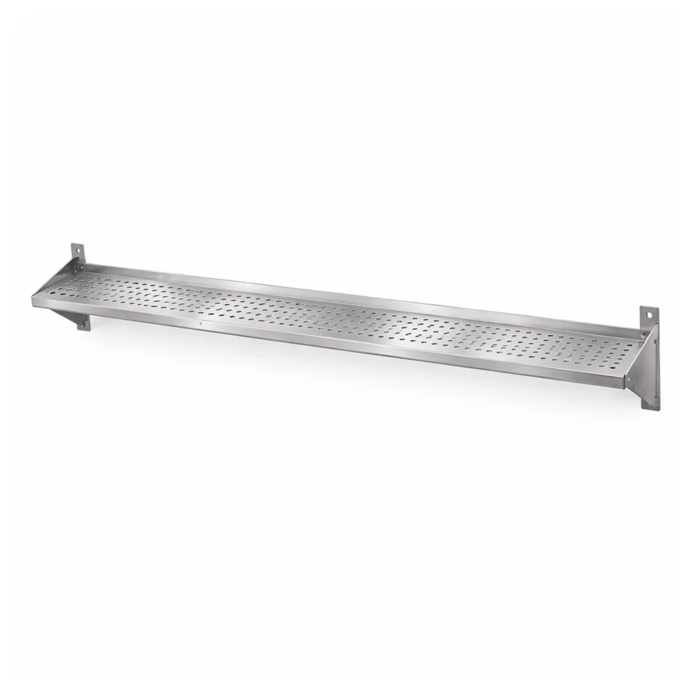 Stainless Steel Wall Shelf Perforated 1850 x 350 mm