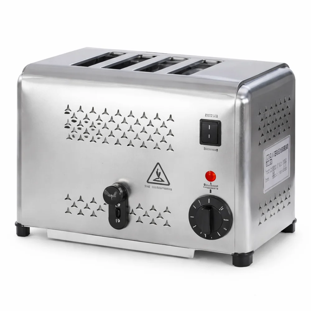 Stilko, Slice Toaster, 4 Pcs, 1.68 kW, Knob Control, Silver