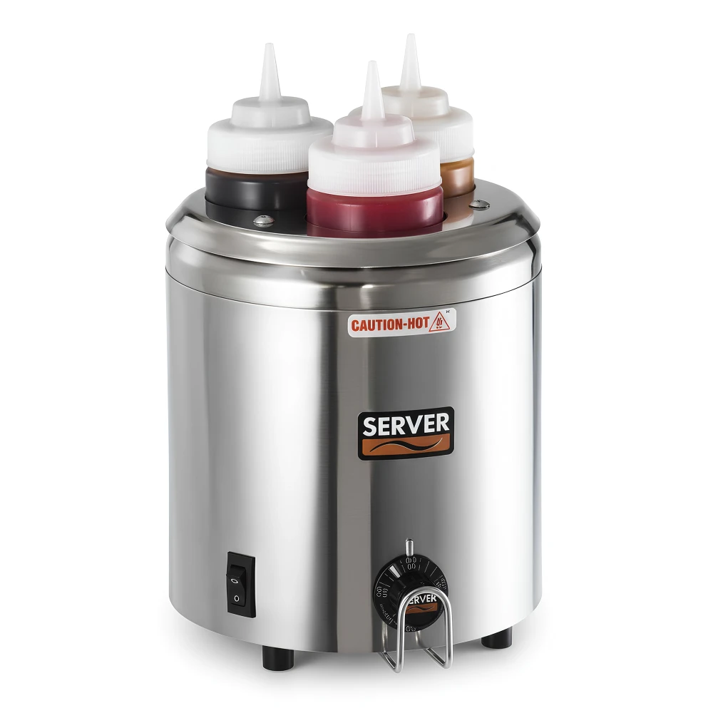 Server, Squeeze Bottle Warmer, silver, stainless steel design