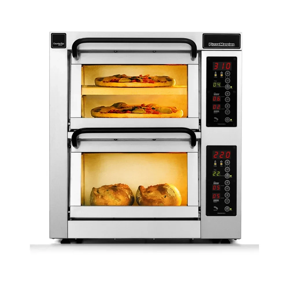 Pizza Master Double Deck Pizza Oven 7.6 kW, 400°C, 65 × 60 × 80 cm (L x W x H)