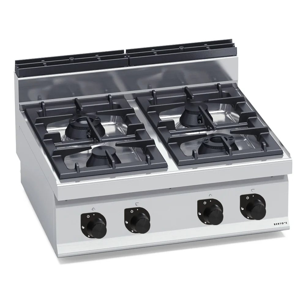 Bertos, Cooking Range, 4 Burners, Gas, 21 kW