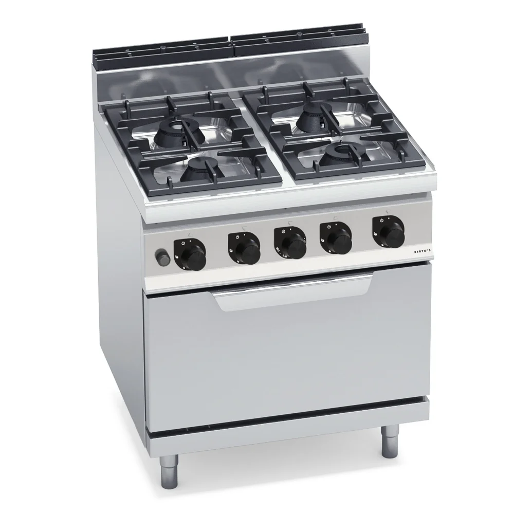 Bertos, Cooking Range With Oven, 4 Burners, 1 Oven, Gas, 28.8 kW