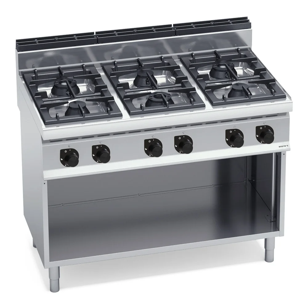 Bertos, Gas Cooking Range, 6 Burners, 31.5 kW