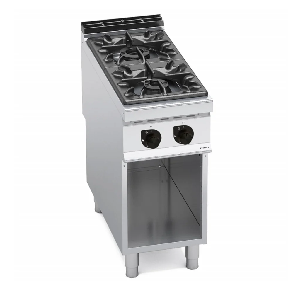 Bertos, Cooking Range On Cabinet, 2 Burners, Gas, 19 kW