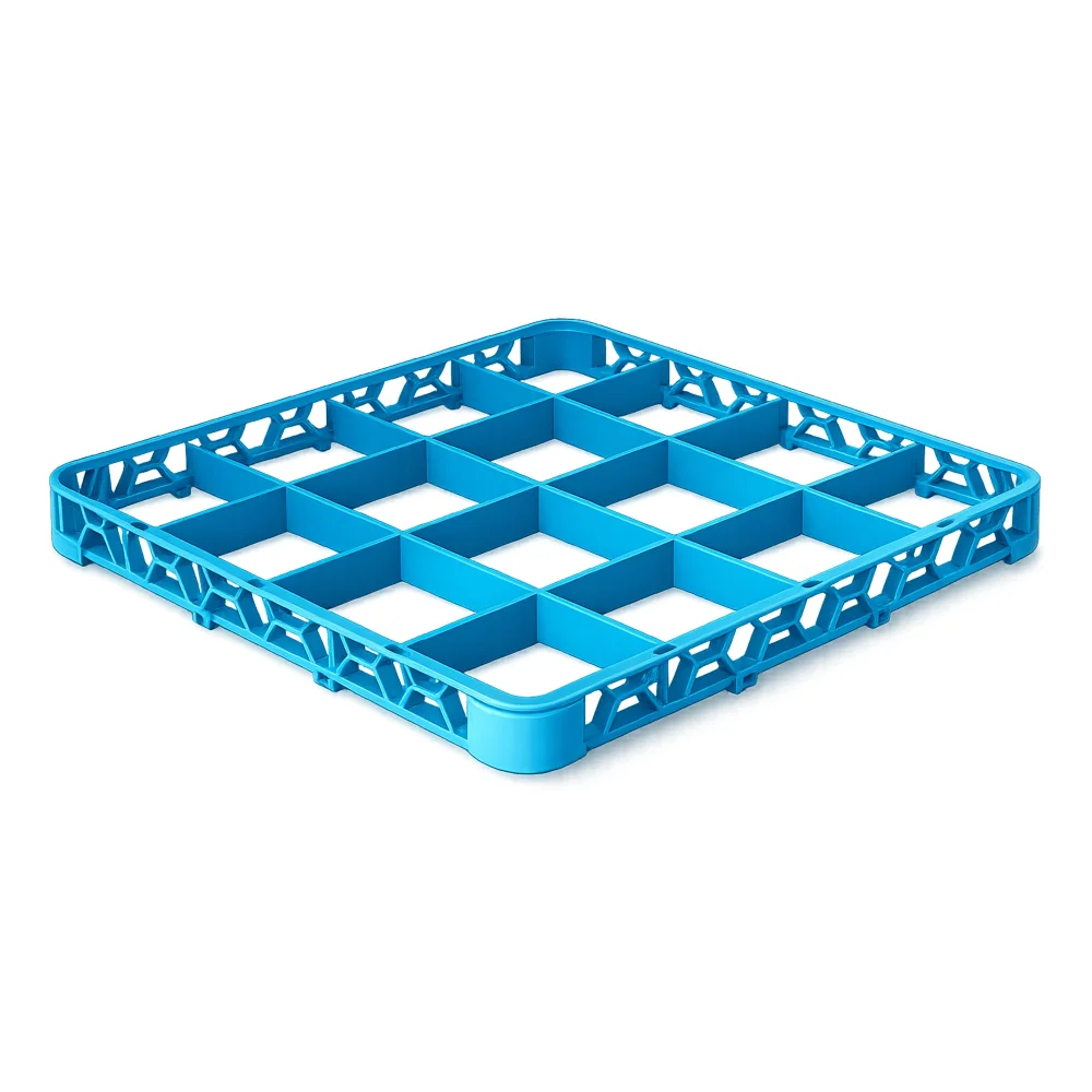 Chef360 Glass Rack Extender 20 Compartment Blue