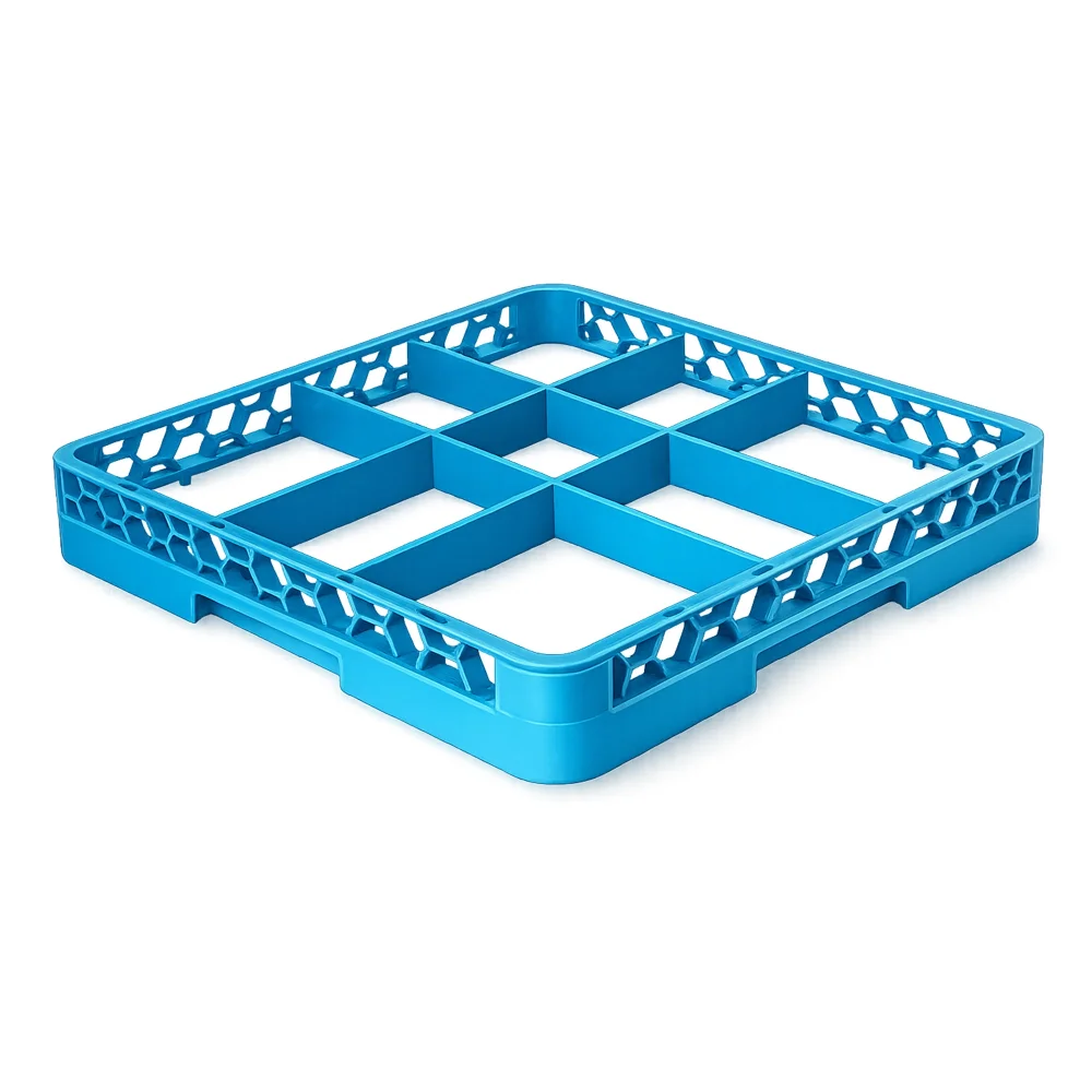 Chef360 Glass Rack Extender 9 Compartment Blue