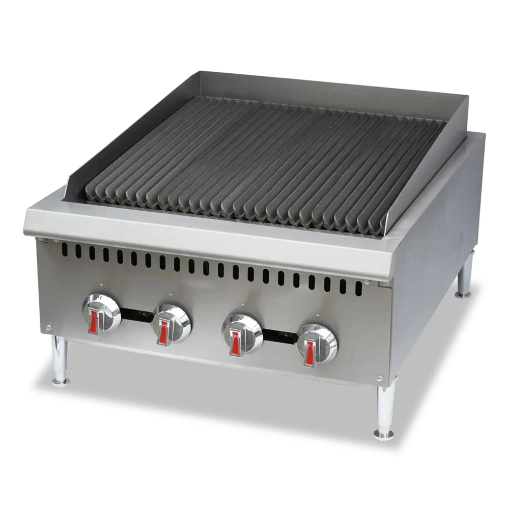 Heavy Duty System, Charbroiler, 4 Burners, Gas, 80000 BTU