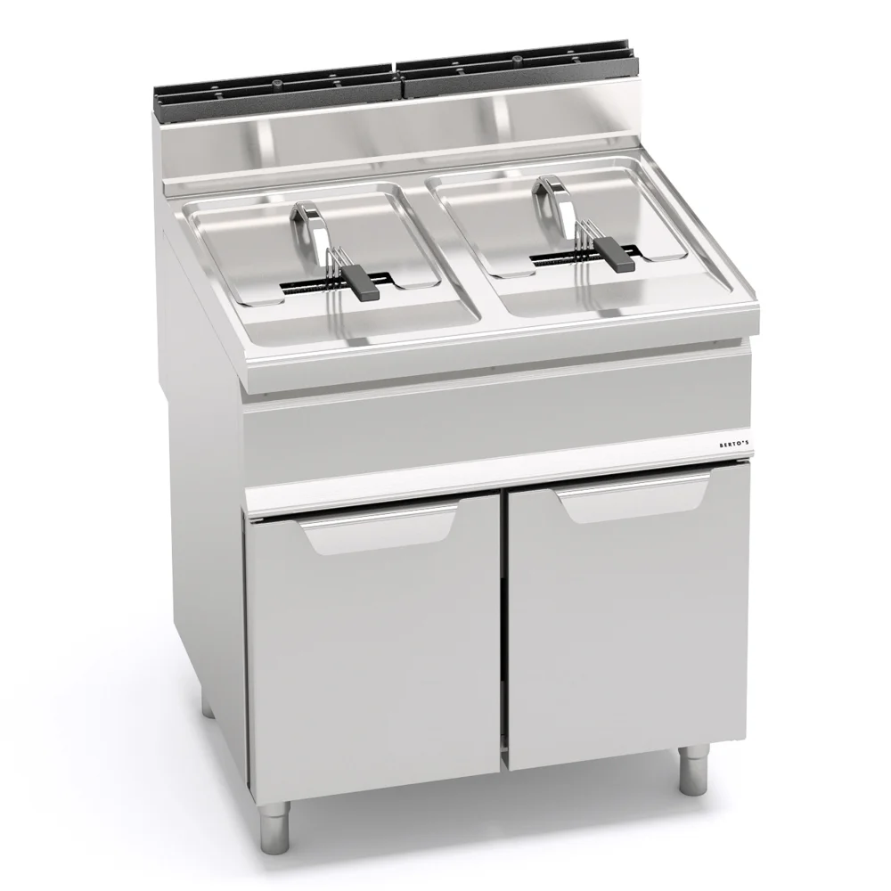 Bertos, Fryer with Cabinet, 15+15 L, 2 Baskets, Gas, 25.4 kW
